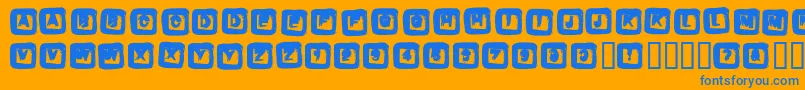 BOX Font – Blue Fonts on Orange Background