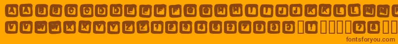 Fonte BOX – fontes marrons em um fundo laranja