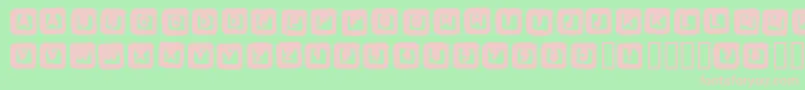 BOX Font – Pink Fonts on Green Background