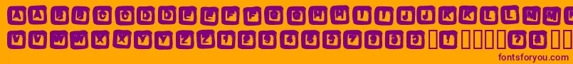 BOX Font – Purple Fonts on Orange Background
