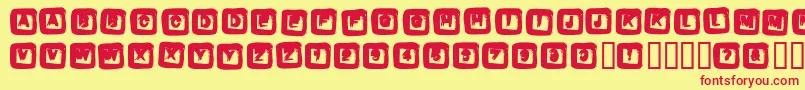 BOX Font – Red Fonts on Yellow Background