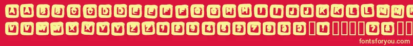 BOX Font – Yellow Fonts on Red Background