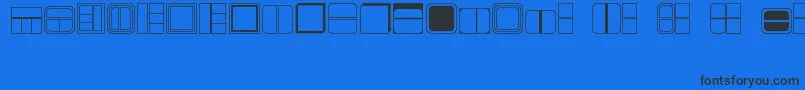 BOXES Font – Black Fonts on Blue Background