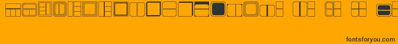 BOXES Font – Black Fonts on Orange Background