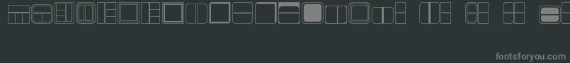 Czcionka BOXES – szare czcionki na czarnym tle