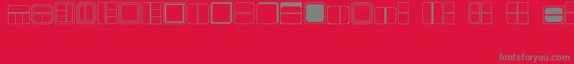 BOXES Font – Gray Fonts on Red Background
