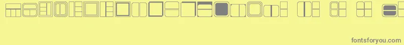 BOXES Font – Gray Fonts on Yellow Background