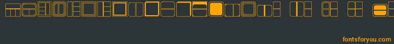 フォントBOXES – 黒い背景にオレンジの文字