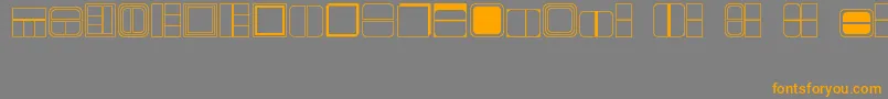 BOXES Font – Orange Fonts on Gray Background