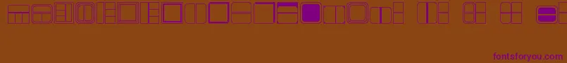 BOXES Font – Purple Fonts on Brown Background