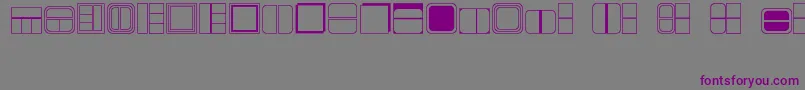 BOXES Font – Purple Fonts on Gray Background