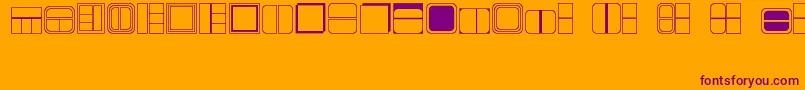 BOXES Font – Purple Fonts on Orange Background
