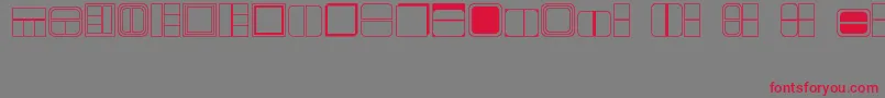 Fonte BOXES – fontes vermelhas em um fundo cinza