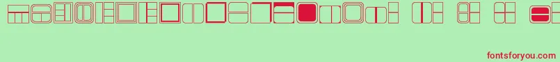 BOXES Font – Red Fonts on Green Background