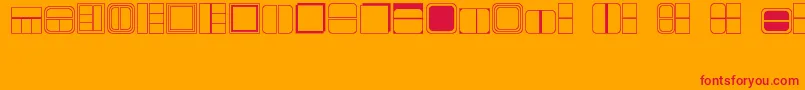 Police BOXES – polices rouges sur fond orange