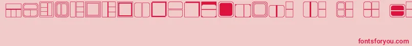 BOXES Font – Red Fonts on Pink Background