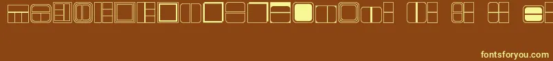 BOXES Font – Yellow Fonts on Brown Background