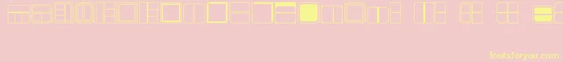 Fonte BOXES – fontes amarelas em um fundo rosa