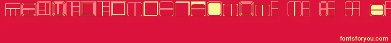 BOXES Font – Yellow Fonts on Red Background