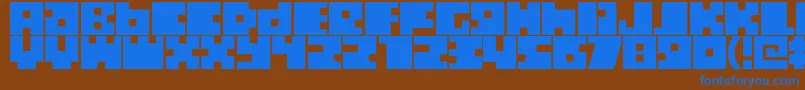 Boxtoc Font – Blue Fonts on Brown Background