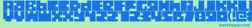 Boxtoc Font – Blue Fonts on Green Background