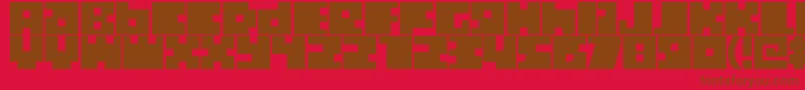 Boxtoc Font – Brown Fonts on Red Background