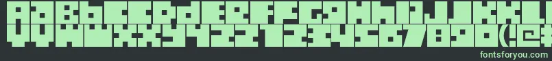 Boxtoc Font – Green Fonts on Black Background