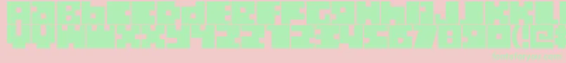 Boxtoc Font – Green Fonts on Pink Background