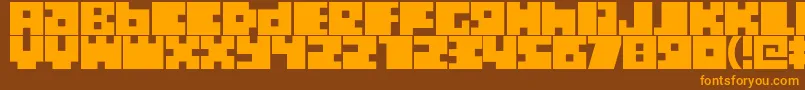 Boxtoc Font – Orange Fonts on Brown Background