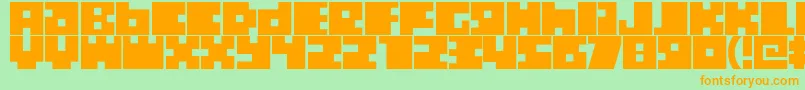 Boxtoc Font – Orange Fonts on Green Background