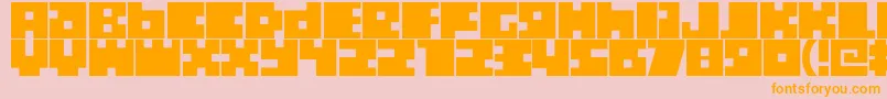 Boxtoc Font – Orange Fonts on Pink Background