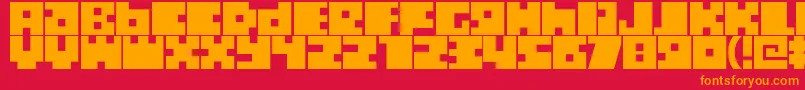 Boxtoc Font – Orange Fonts on Red Background