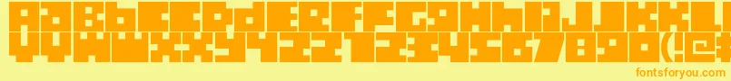 Boxtoc Font – Orange Fonts on Yellow Background