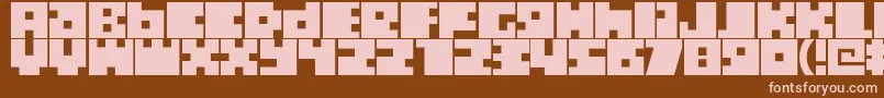 Boxtoc Font – Pink Fonts on Brown Background