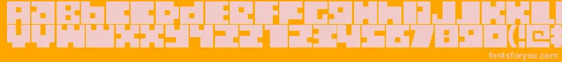 Boxtoc Font – Pink Fonts on Orange Background