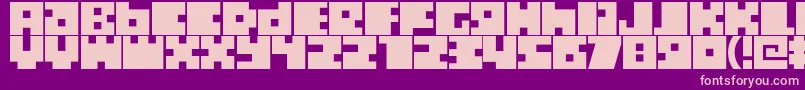 フォントBoxtoc – 紫の背景にピンクのフォント