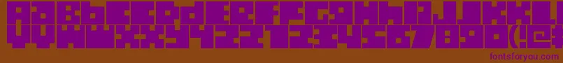 Więcej informacji o czcionce Boxtoc Czcionka Boxtoc – fioletowe czcionki na brązowym tle