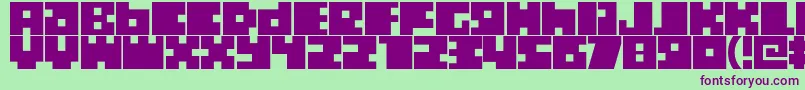Boxtoc Font – Purple Fonts on Green Background