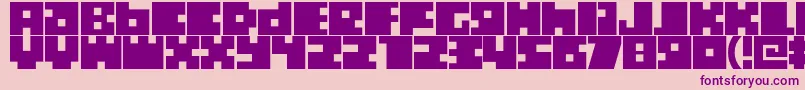 Boxtoc Font – Purple Fonts on Pink Background