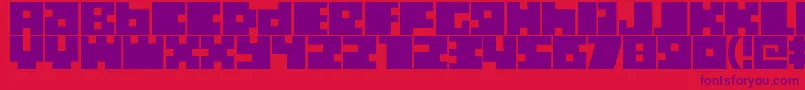 Boxtoc Font – Purple Fonts on Red Background