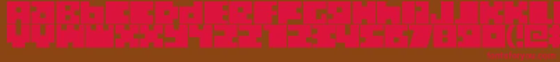 Boxtoc Font – Red Fonts on Brown Background