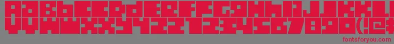Boxtoc Font – Red Fonts on Gray Background