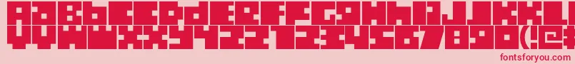 フォントBoxtoc – ピンクの背景に赤い文字