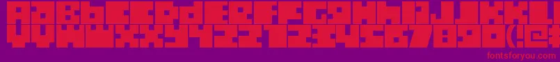 Boxtoc Font – Red Fonts on Purple Background