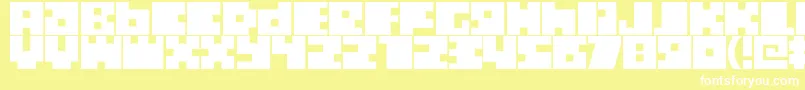 Boxtoc Font – White Fonts on Yellow Background