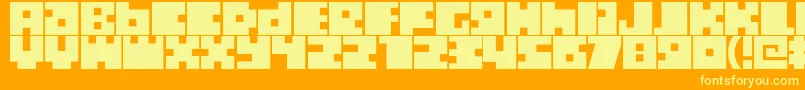 Boxtoc Font – Yellow Fonts on Orange Background