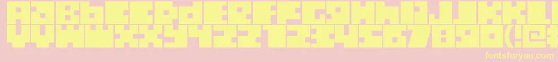 Boxtoc Font – Yellow Fonts on Pink Background