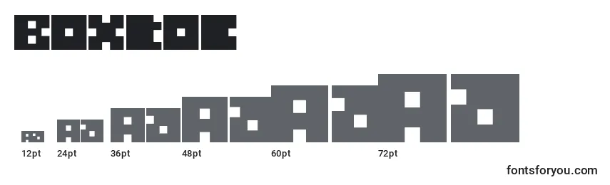Boxtoc Font Sizes
