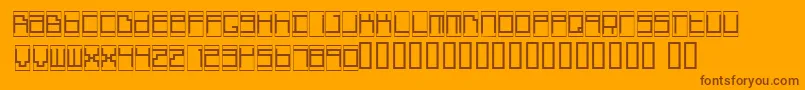 Boxtop   Font – Brown Fonts on Orange Background