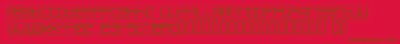 Boxtop   Font – Brown Fonts on Red Background